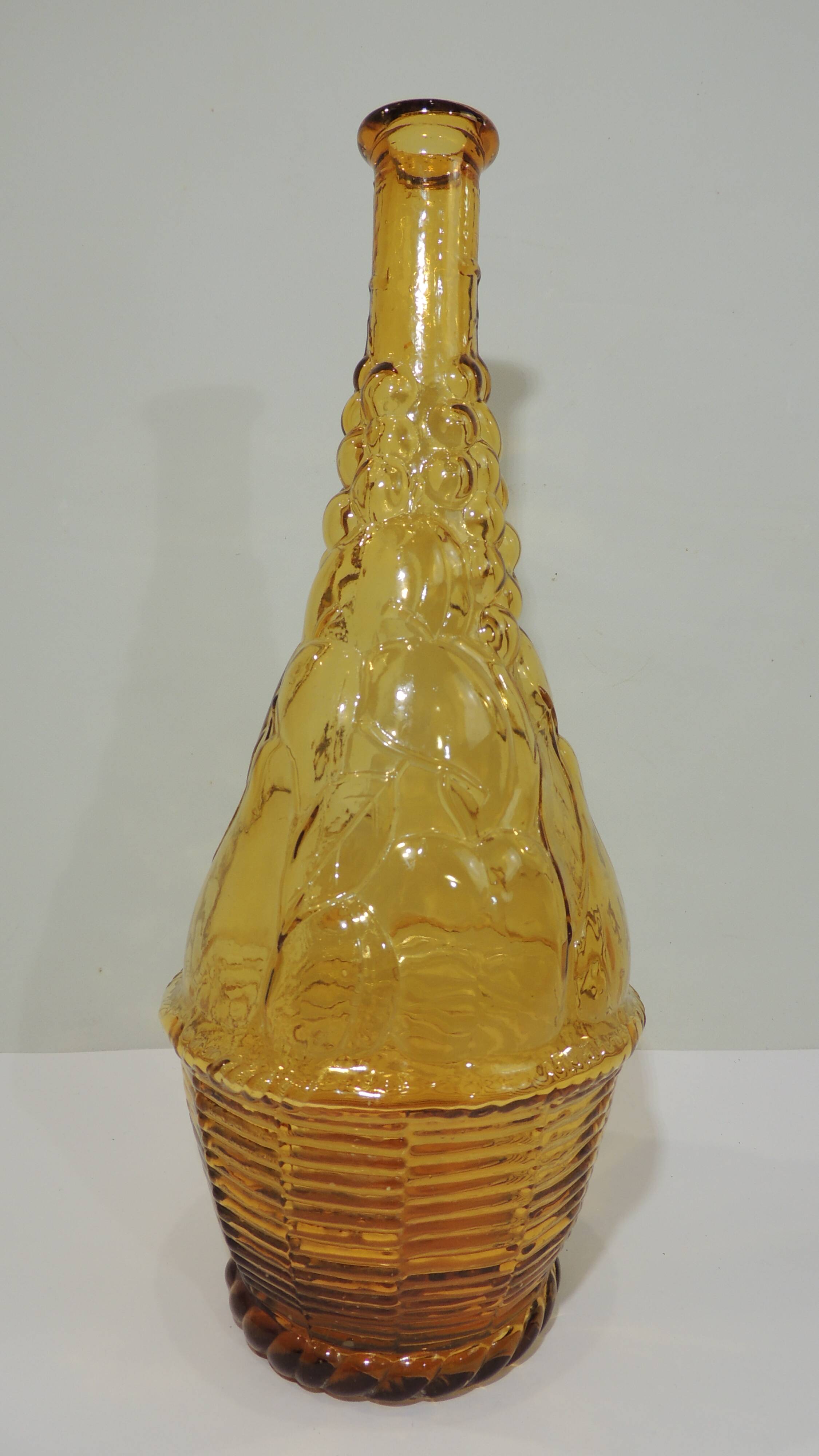 Italian amber/vintage glass carafe