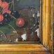 Huile sur toile nature morte aux cerises 19eme