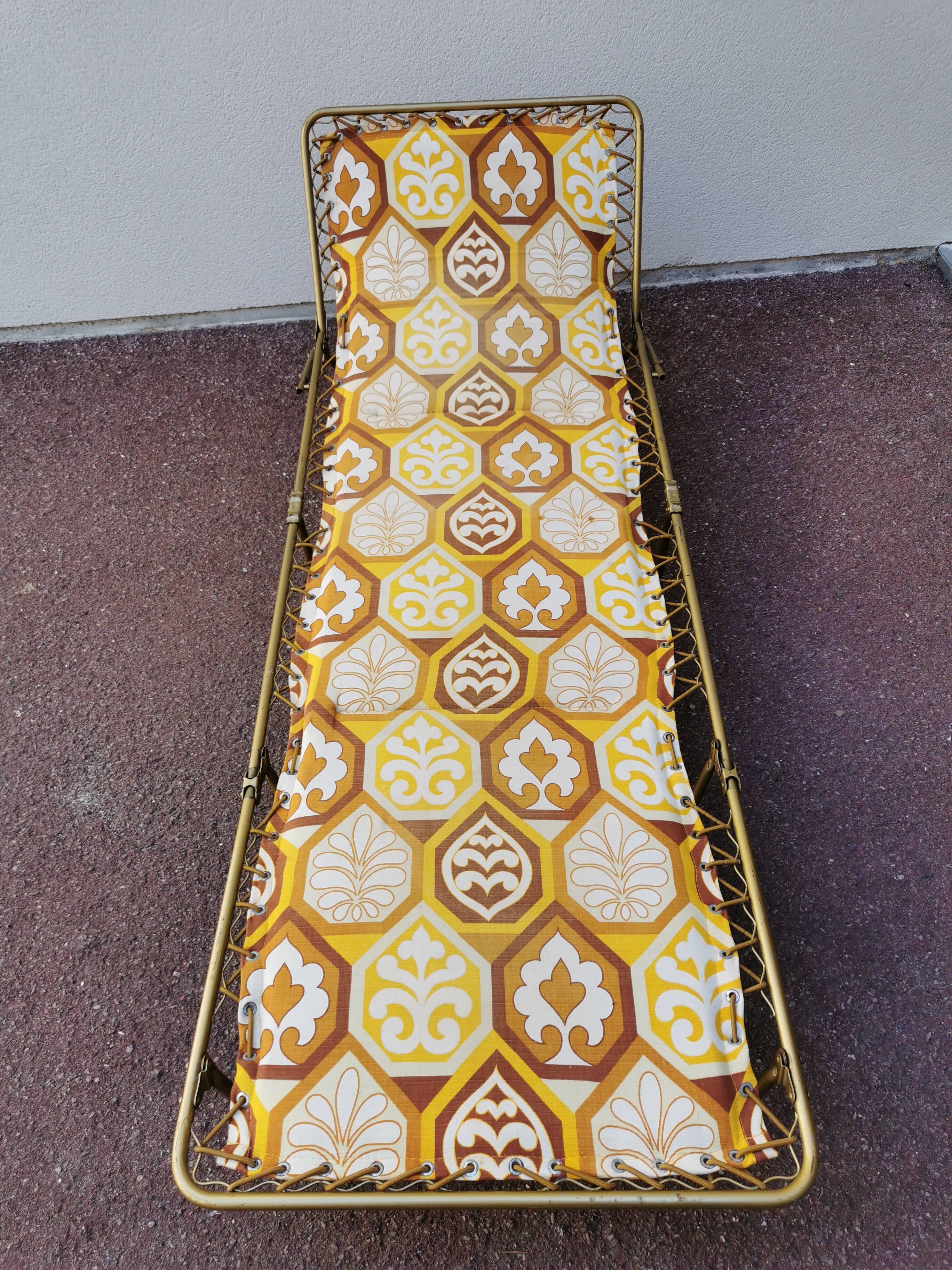 Vintage sunbed sunbed Folding extra bed