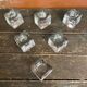 Set of 6 Blenko Ice Design Candle Holders Glass 1970s Vintage