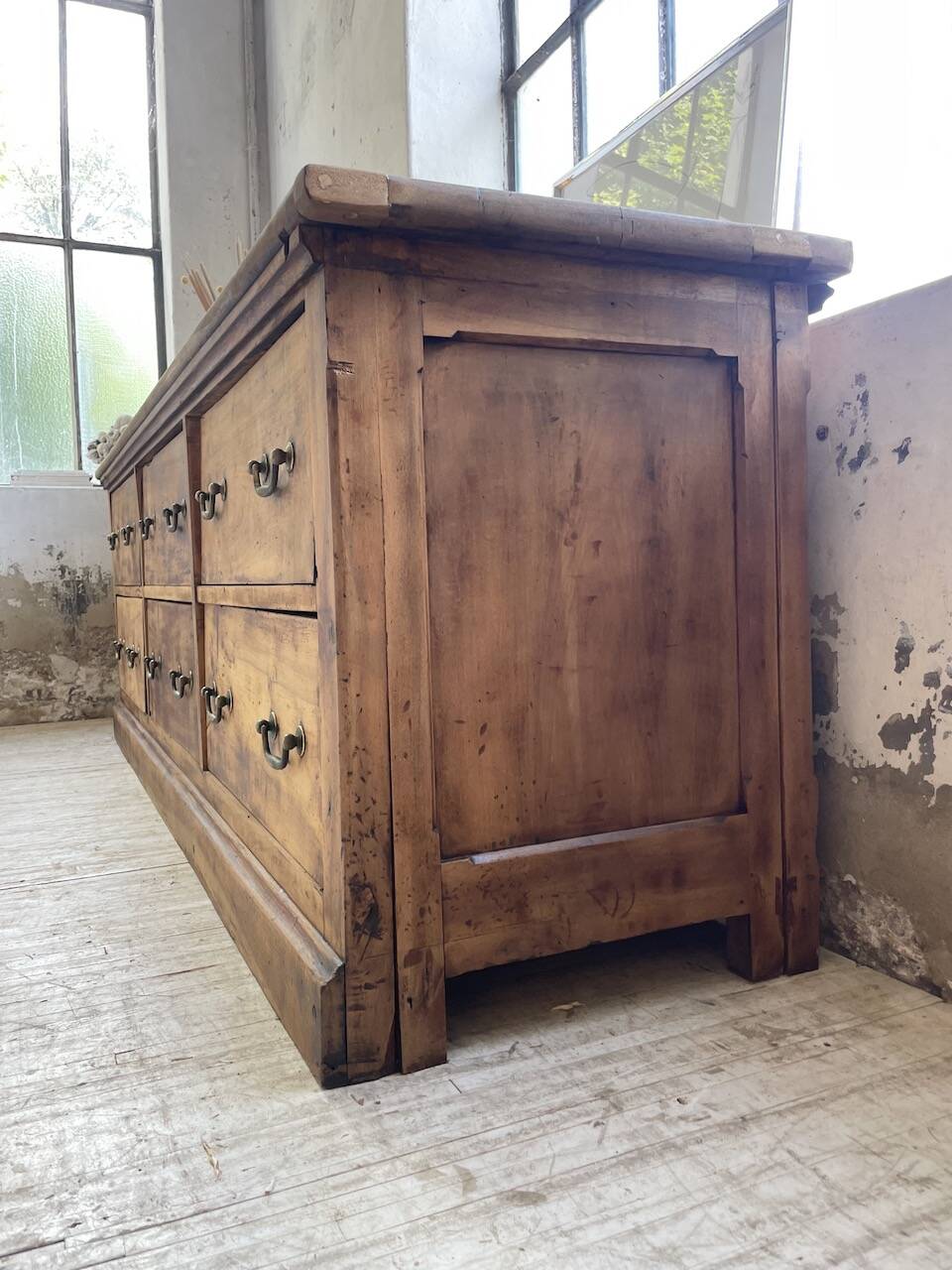 XXL walnut silk loom furniture from the 50s