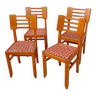 4 Cruége style  chairs, rare vintage wicker model