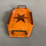 Octagonal top in wood and metal