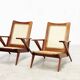 Sculptural french lounge chairs 1950's.