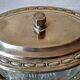 Box art deco cookies, candy vintage, Bowl cut glass and brass