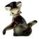Figurine de chat Jichokera Bechyně vintage, années 1960