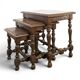 Rustic nesting tables in oak