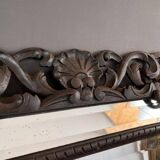 Grand miroir en bois sculpté, style baroque, xixe siècle