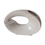 Vase in white earthenware olive shape