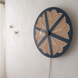 Wall lamp with plug and switch, blue