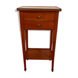 Cherry bedside table with glass