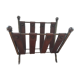 Leather and iron forge magazines holder