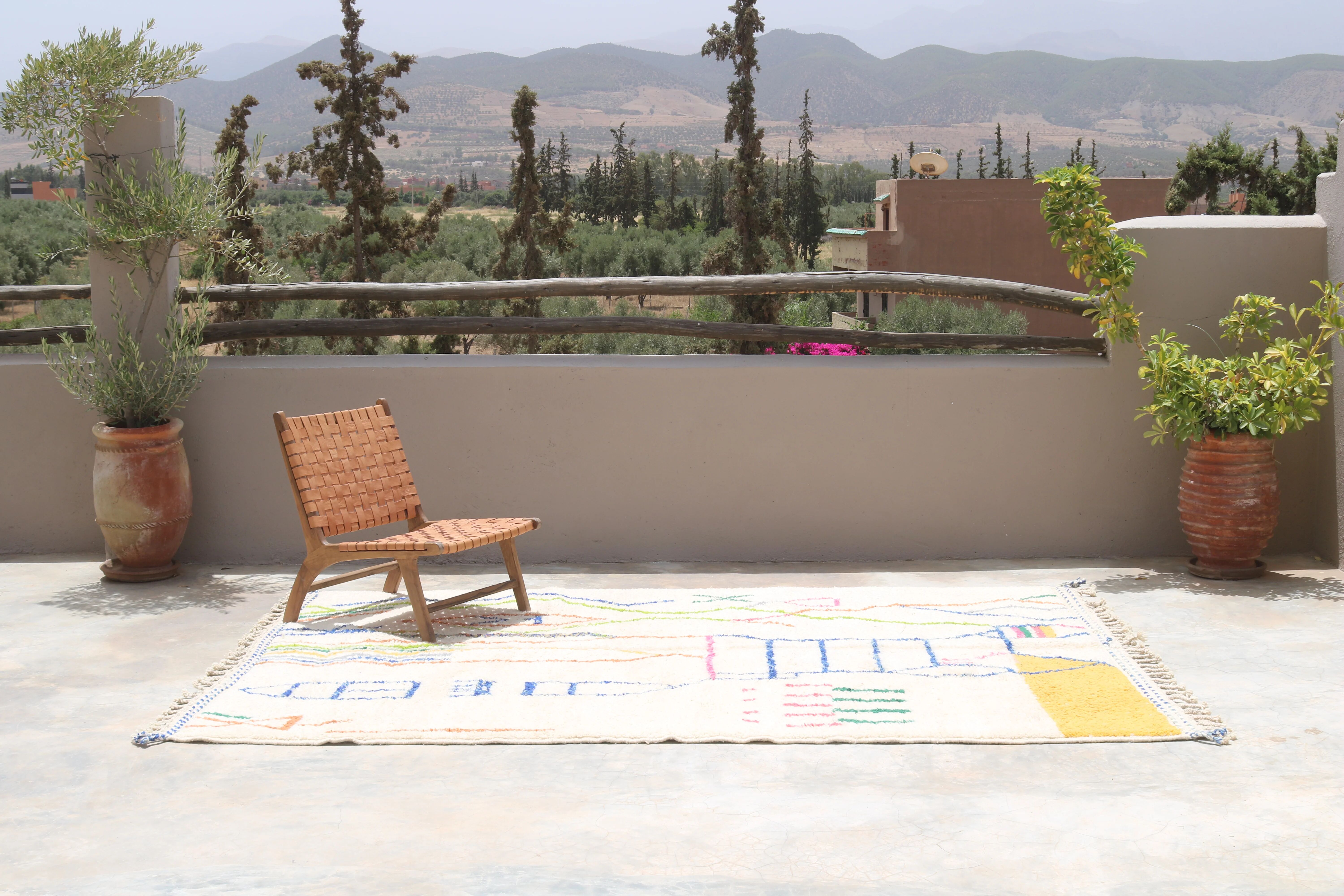 Large handmade colourful rug, 305 x 205 cm - G1082