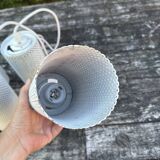 Ceiling light pendant (set of 5) in white metal