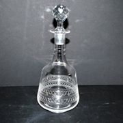 Baccarat carafe orange blossom water in crystal with guilloché decoration 1900