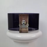 Pair of smoked plexiglass wall lights