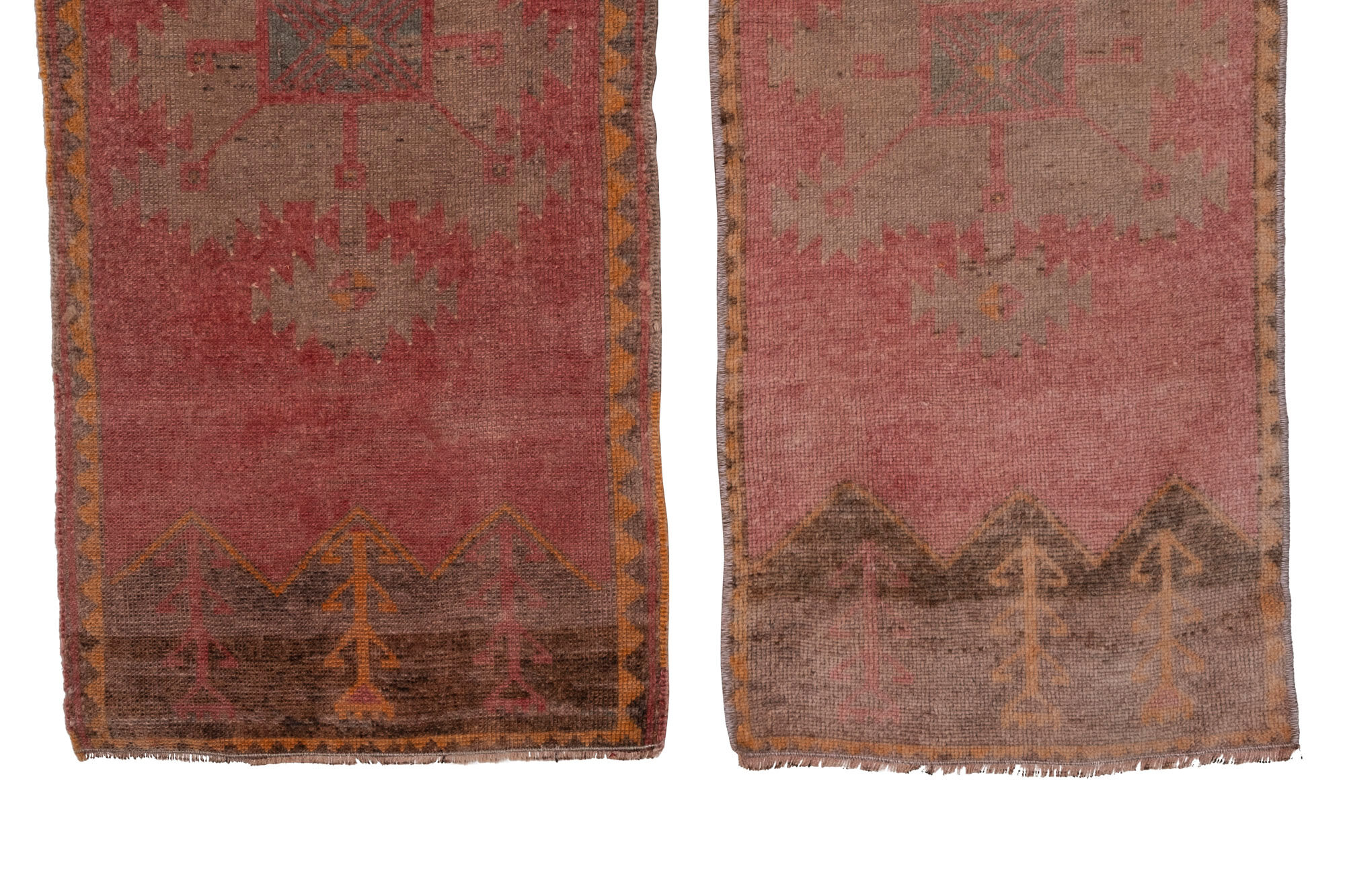 Set of 2  Tree of Life Turkish rugs, 1970s, 46 x 114 - 49 x 114 cm