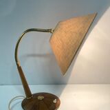 Brass and teak desk or table lamp by Temde, Switzerland 1960s
