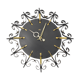 Metal wall clock, silvos, czechoslovakia, 1970s
