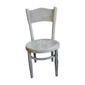 Chaise enfant ancienne blanche en bois patinée