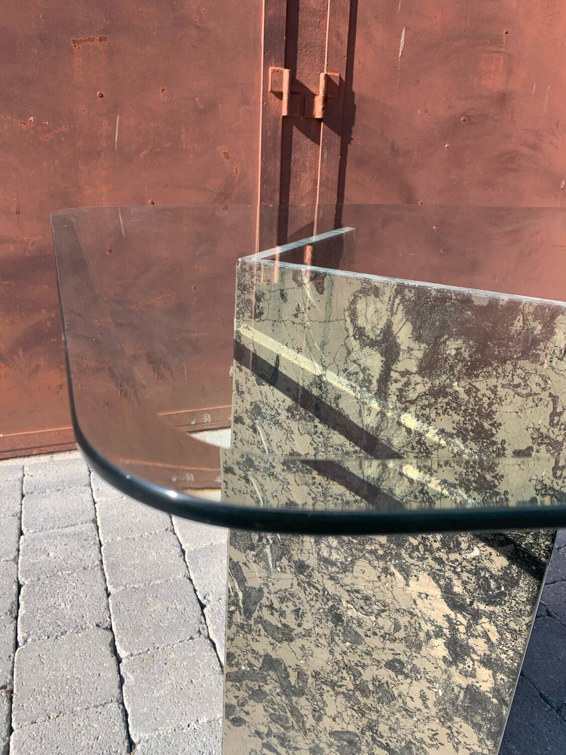 Roche Bobois marble and glass designer dining table circa 1970