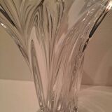Crystal vase signed Art Vannes France h 32 cm