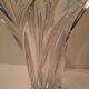 Vase en cristal signé Art Vannes France h 32 cm