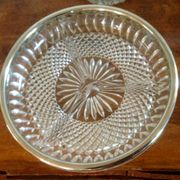Dishes and ramekins chiseled glass and silver metal