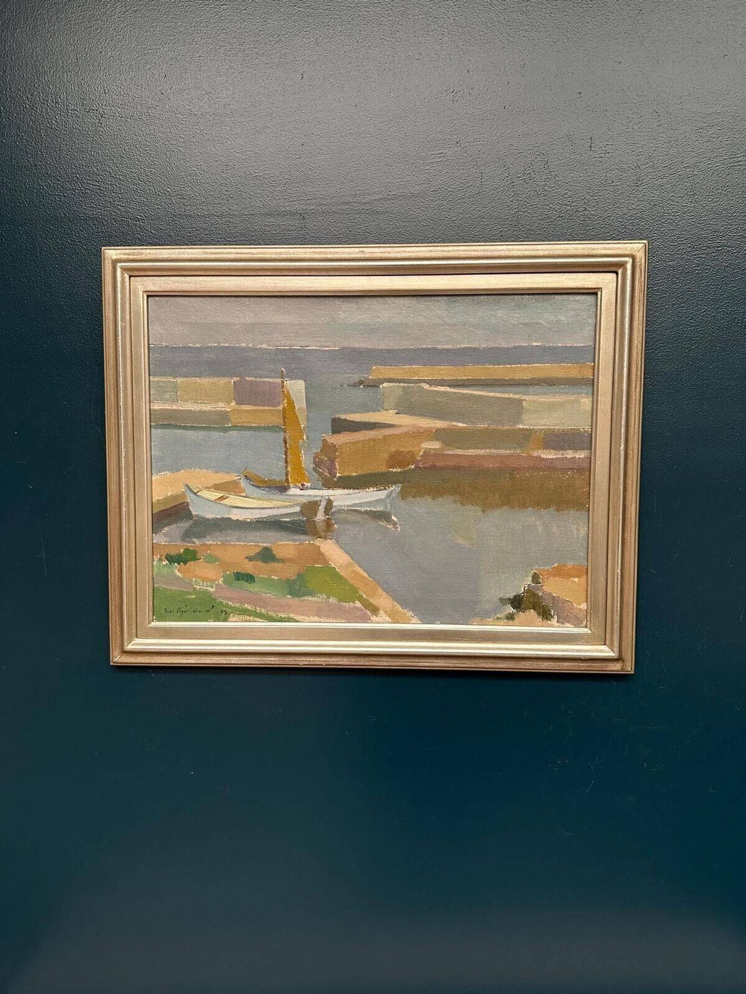 Swedish Oil on Canvas – by Richard Björklund – Sail Boat
