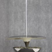 1930s Bauhaus Chrome Plated Chandelier by Anyz, Czechoslovakia