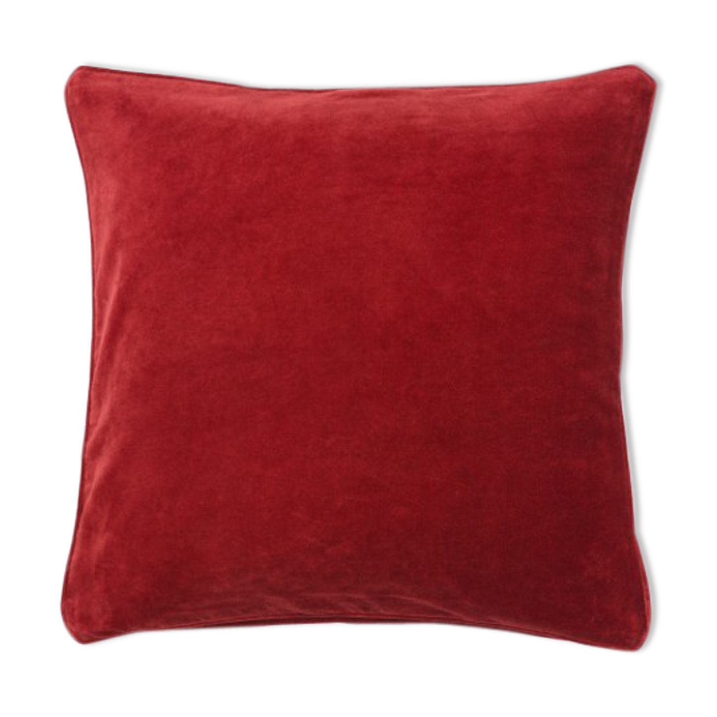 Dark red cushion in velvet