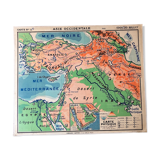 School map 2 face old No.16/16bis West Asia Edouard Bruley - Hatier Bookstore