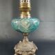 Lampe à pétrole verre bleue