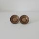 Pair of antique Empire furniture knobs from the 19th century in solid bronze.
