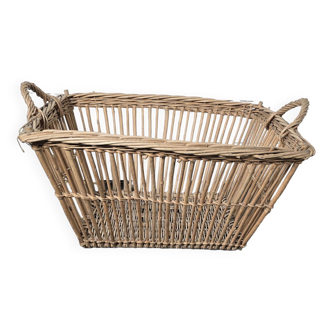 Old rectangular wicker basket