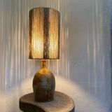 Grande lampe en grès et corde