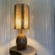 Large sandstone and rope lamp