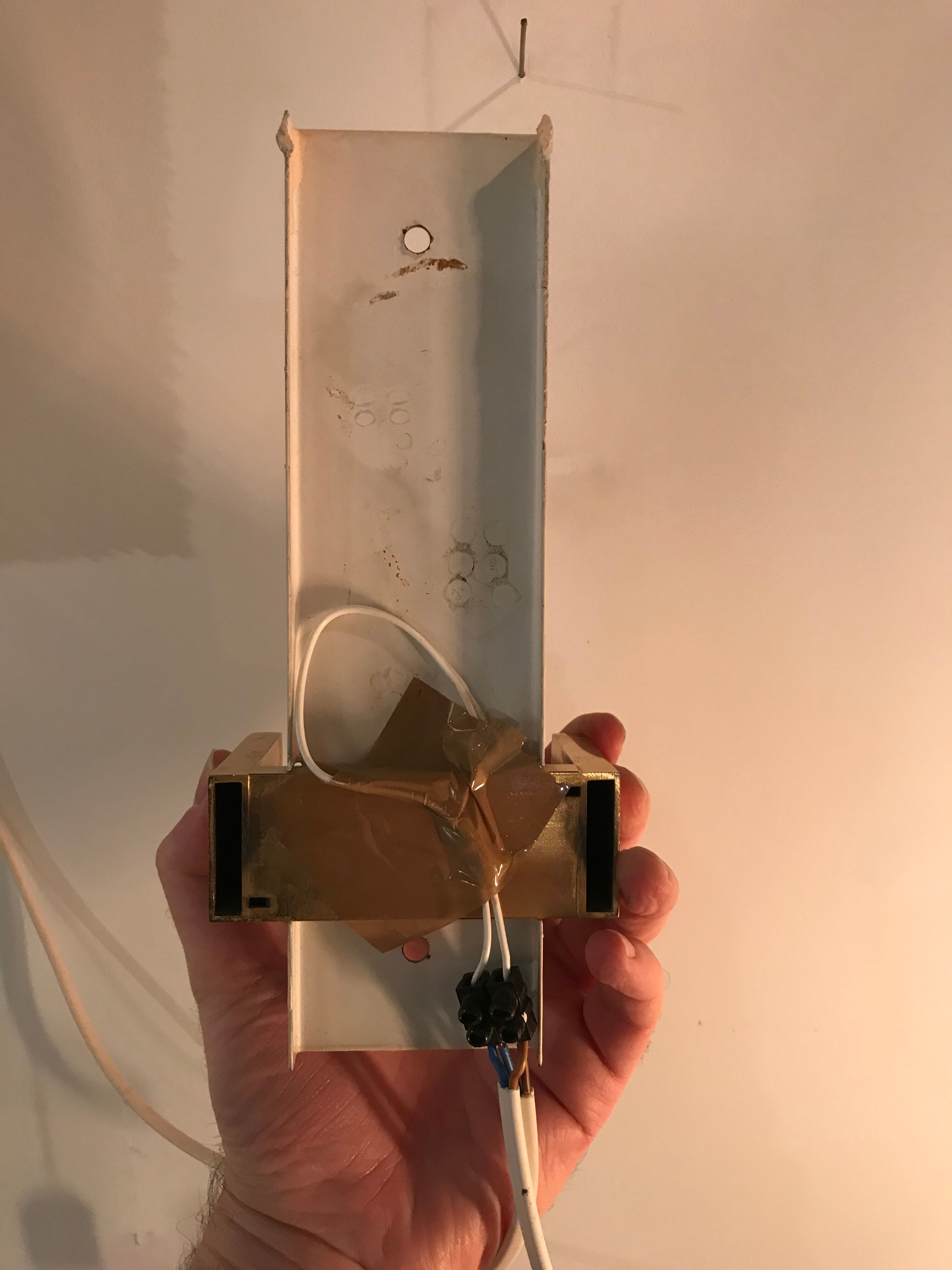 Pair of perspex wall lamp