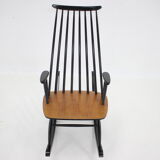 1960s Varjosen Puunjalostus Beech Rocking Chair, Finland