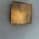 Vintage wall lamp in pressed molded glass, France 1970