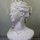Loam stone bust after Coysevox, portrait of the Duchess of Burgundy