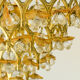 Vintage Murano glass chandelier with 58 fruits – gold metal