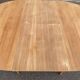 Table à manger scandinave ronde extensible décapée en teck 115cm