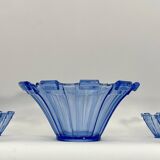 Art Deco Murano glass serving bowl set of 13. Italy 1930s
