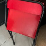 Vintage red children's desk and chair set