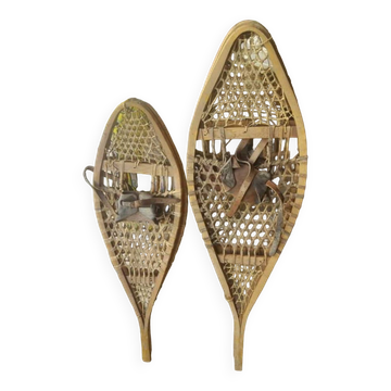 2 paires de raquettes du grand nord vers 1900