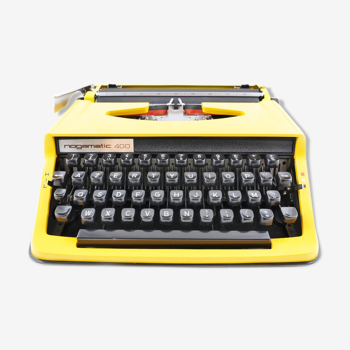 Typewriter nogamatic 400 yellow vintage revised ribbon new warranty