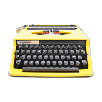 Typewriter nogamatic 400 yellow vintage revised ribbon new warranty
