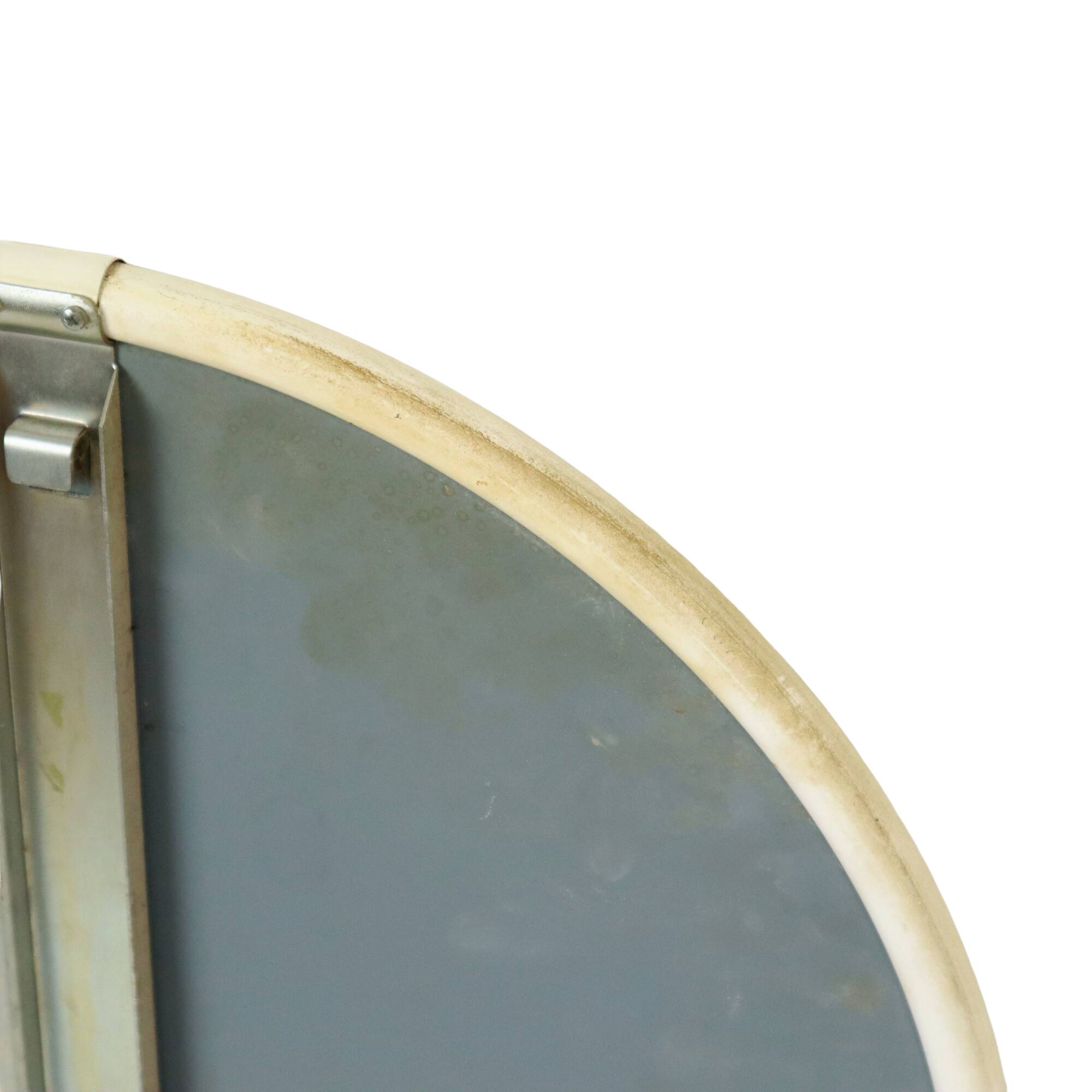 Miroir rond années 1960 vintage inda italie plastique blanc 46cm