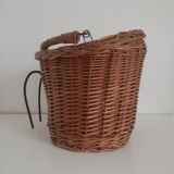 Vintage wicker basket for bicycle